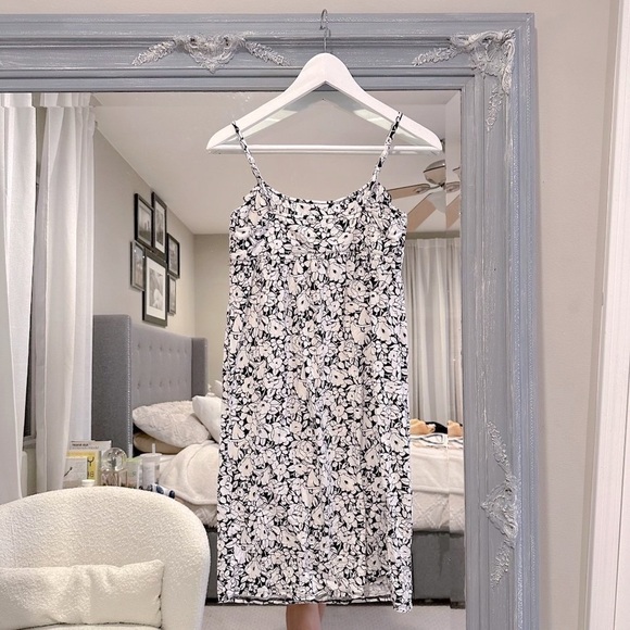 NWT Ann Taylor LOFT Sleeveless Jersey Knit Dress Floral Print Babydoll Mini XS P - Picture 8 of 8